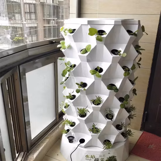 관개 시스템 Aeroponics 실내 수경 재배 시스템 홈 수직 농업 타워 정원 LED 조명 수직 성장 야채